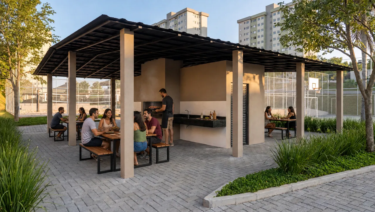 Convivência no Garden — Quiosques